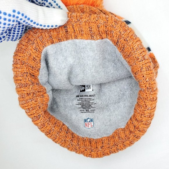 NFL Denver Broncos New Era Beanie Hat Men Women OSFM Orange Pom Embroidered - Picture 5 of 7